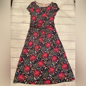 Floral and Bird Patterned Dress